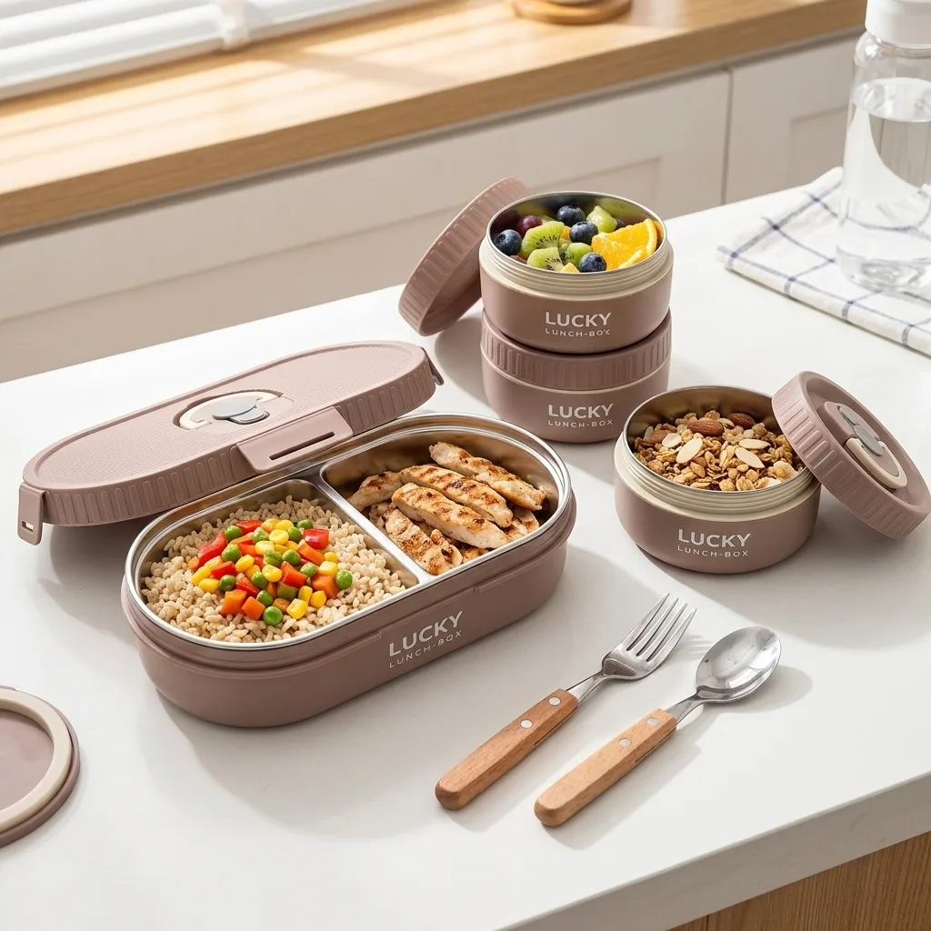 304 스테인리스 스틸 소재의 보온 도시락 세트, 분리 - Meal Prep Or Prep Meal 리뷰 및 가격